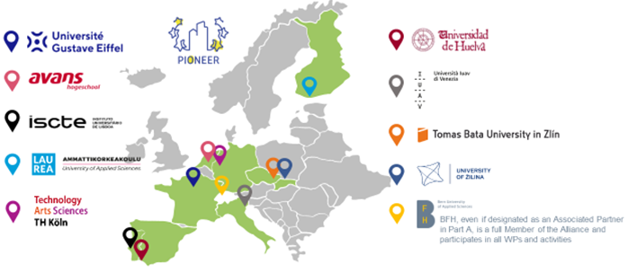 PIONEER Member institutions